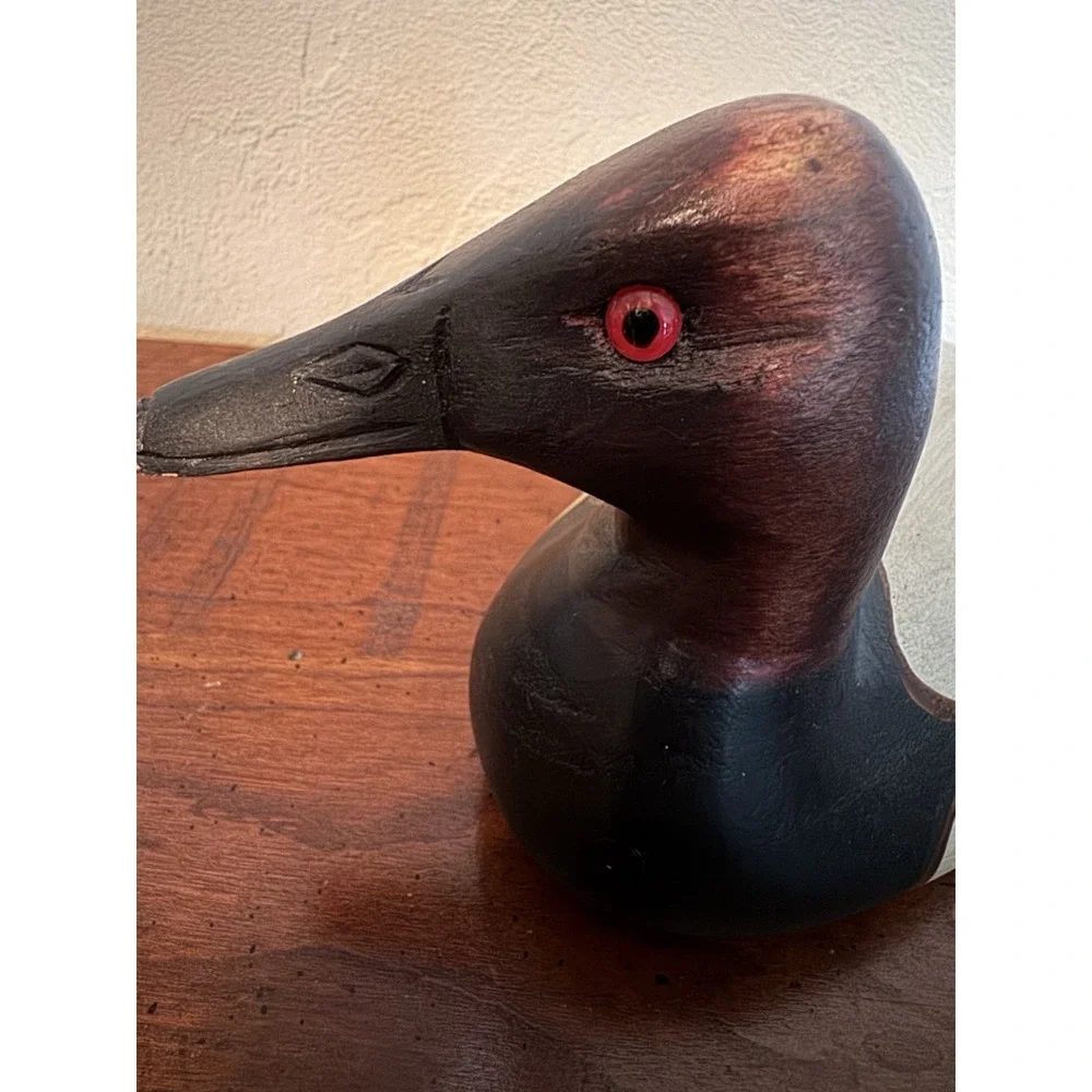 Vintage Big Sky Carvers Ducks Unlimited Wooden Duck Decoy Hand Painted Figurine